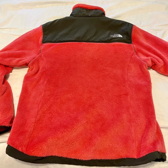THE NORTH FACE Pink & Charcoal Black Denali Silken Fleece Zip-Up Jacket. Size M - Picture 6 of 8